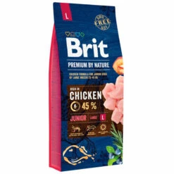 15 Kg Brit Premium By Nature Junior L, Suurikok. Pennut