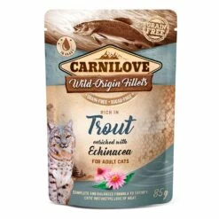Carnilove Cat Triplapakkaus, Fileitä Kastikkeessa Lajitelmalaatikko X 3 -lemmikki tallentaa carnilove taimen punahattu kissan markaruoka fileina kastikkeessa 85g 1 1