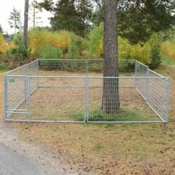 Jämpti Pro Mini, Sinkitty + Maalattu Koiratarha, 6 X 4 M (1 + 9, Korkeus 115 Cm) -lemmikki tallentaa j mpti pro mini sinkitty ja maalattu vaaleanharmaa 1 1