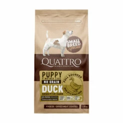 Quattro Dog Small Breed Puppy & Mother, With Duck
