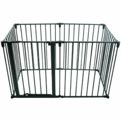 Top Safe, 2-in-1 Lemmikkiportti / Pentukehä, Musta -lemmikki tallentaa top safe 2 in 1 lemmikkiportti ja pentuaitaus musta 63057 2